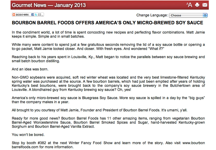 Gourmet News